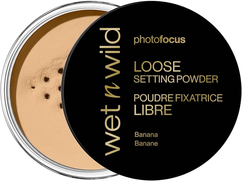 Photo Focus Loose Baking Setting Powder, Highlighter Makeup, Suitable for All Skin Tones - Banana