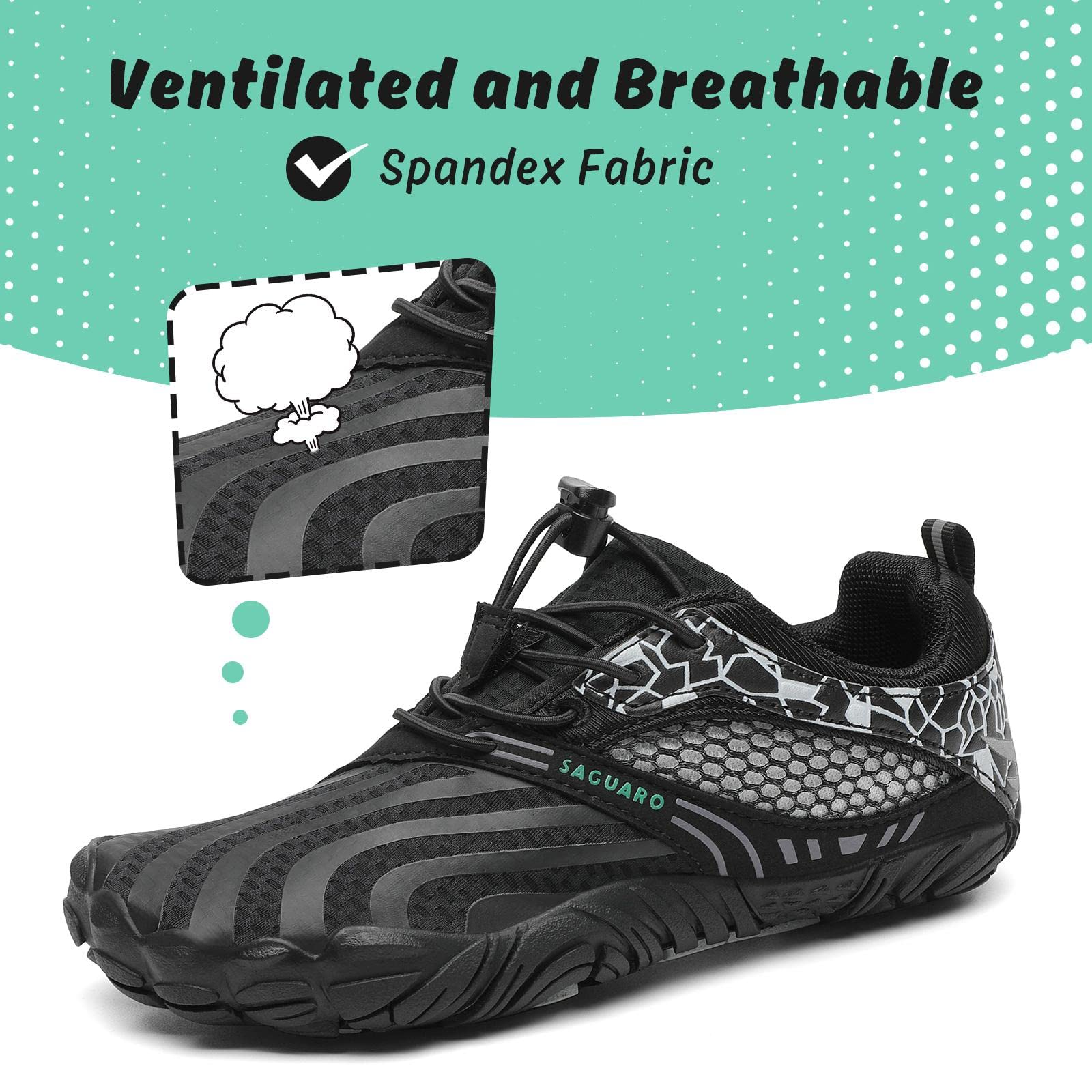 SAGUARO Enfants Chaussures Minimalistes Respirantes Garçons Filles Chaussures de Trail GR.24-36