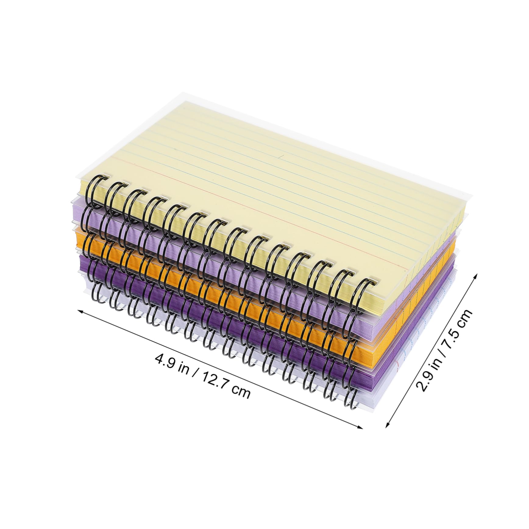Lot de 10 Petits Cahiers Spirale Pages Lignées en Papier, Design Compact et Déchirure Facile, pour Étude en Classe et Prise de Notes Scolaire