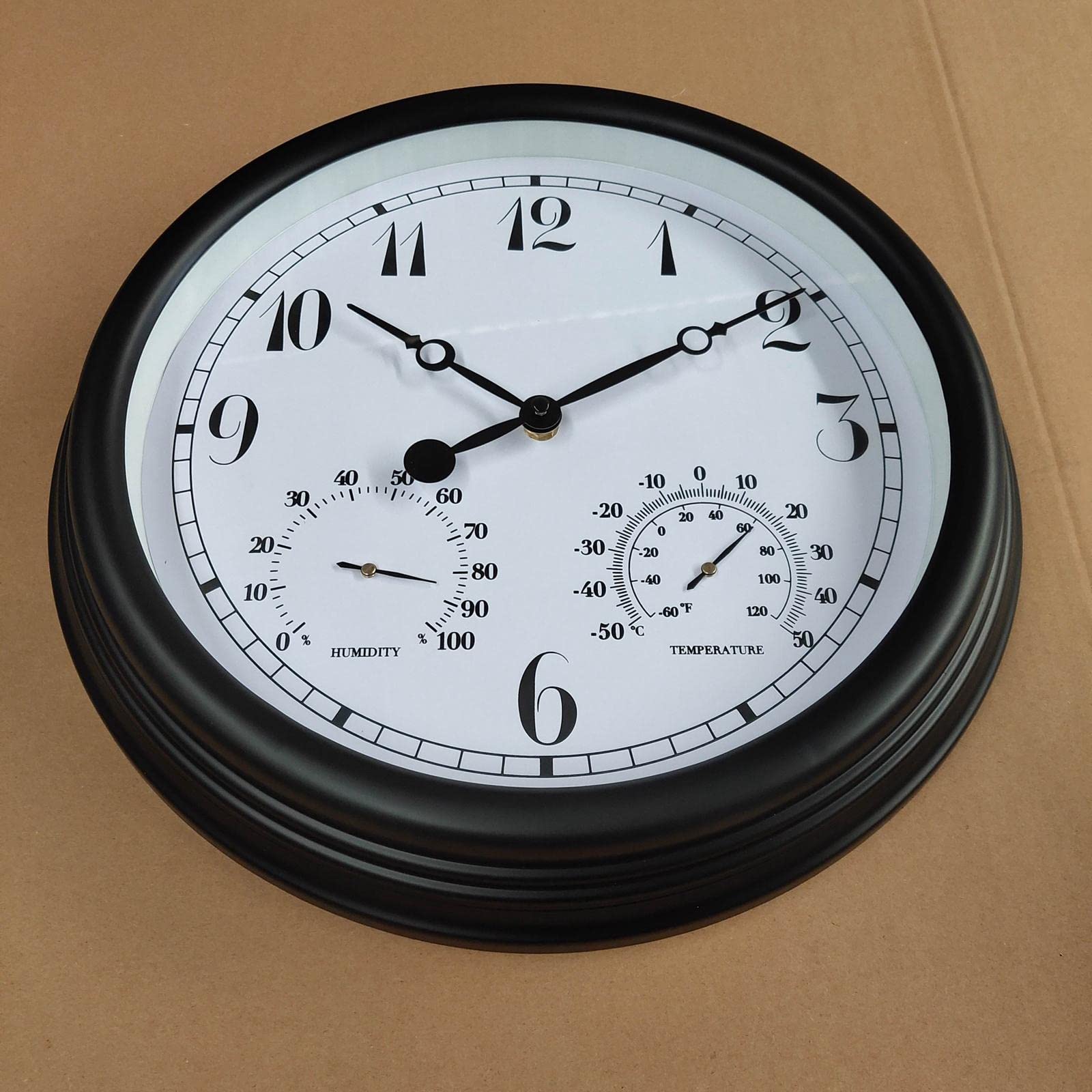 Orologio Da Parete per Esterni, Termometro, Igrometro, Impermeabile, per Soggiorno, Orologio