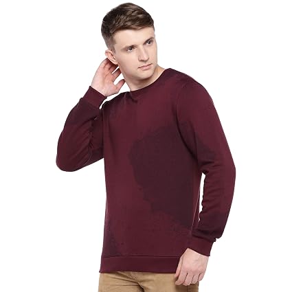 Maroon Slim Fit Sweat Shirt at Amazon 