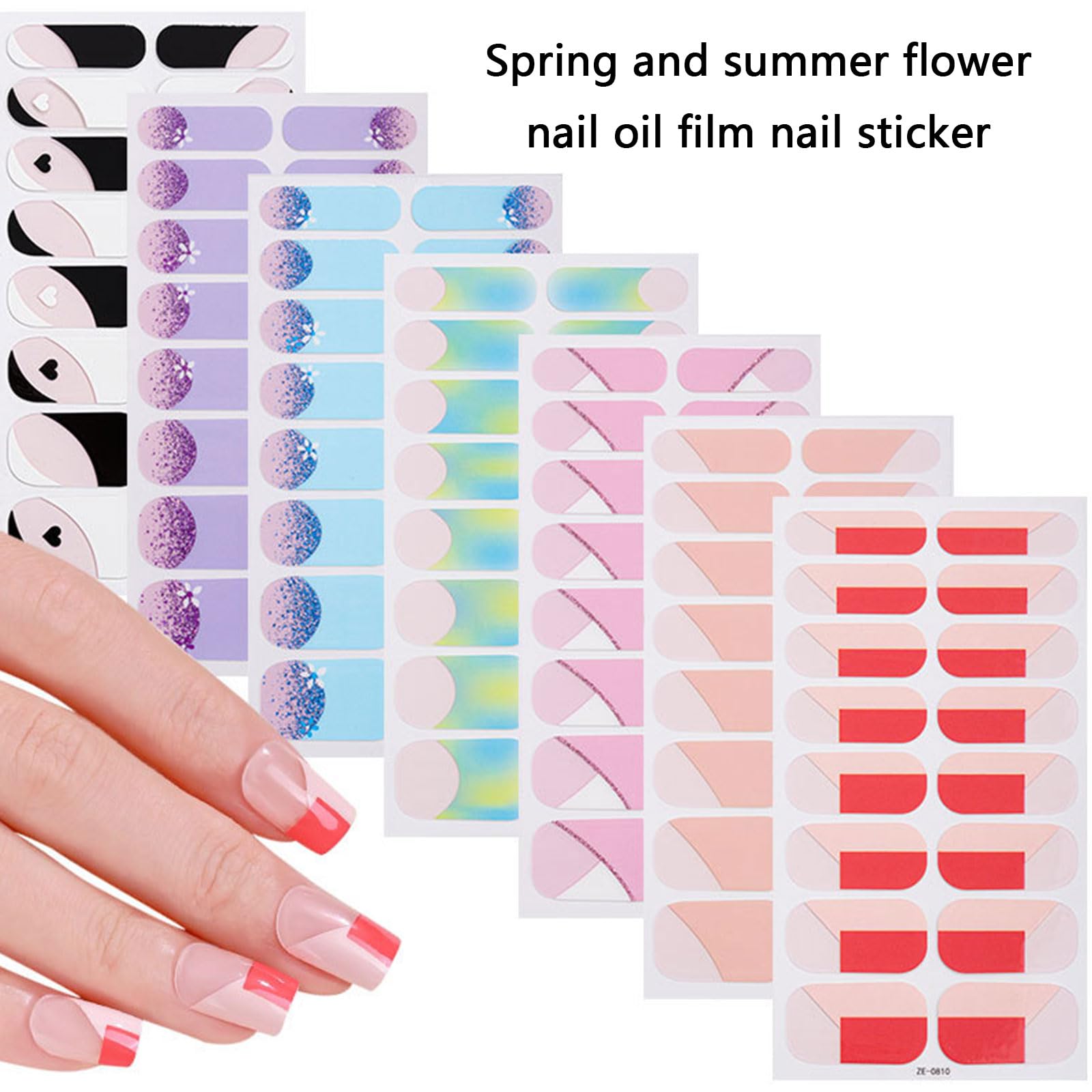 Flowers Nails Polish Sticker Gels Nails Wraps Glittering Nails Polish Wraps Gels Nails Strips Nails Art Decoration