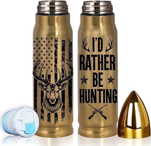 Regalos de caza para hombres  Vaso de caza con bandera estadounidense de 17 onzas con tapa, regalo para papá, hijo, marido, amigos, papá,