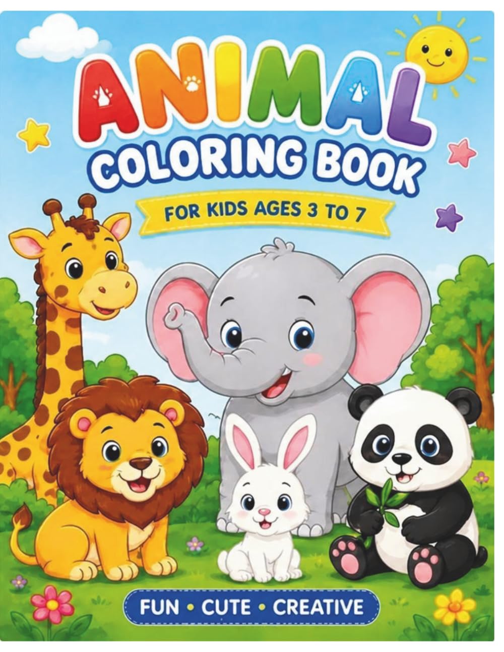 ANIMAL COLORING BOOK: FOR KIDS AGES 3 TO 7