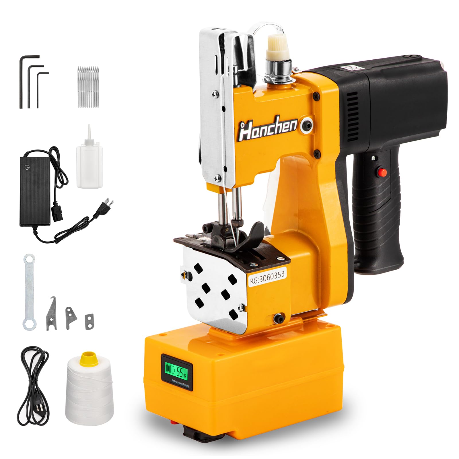 Amazon | Hanchen 充電式ポータブル袋縫ミシン ワイヤレス 袋口縫い