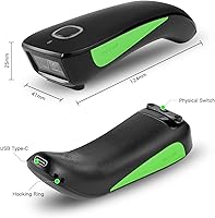 Vista 5 de NETUM Mini escáner de código de barras Bluetooth 1D, 3 en 1, portátil, automático, USB, inalámbrico, código de barras, escaneo de pantalla