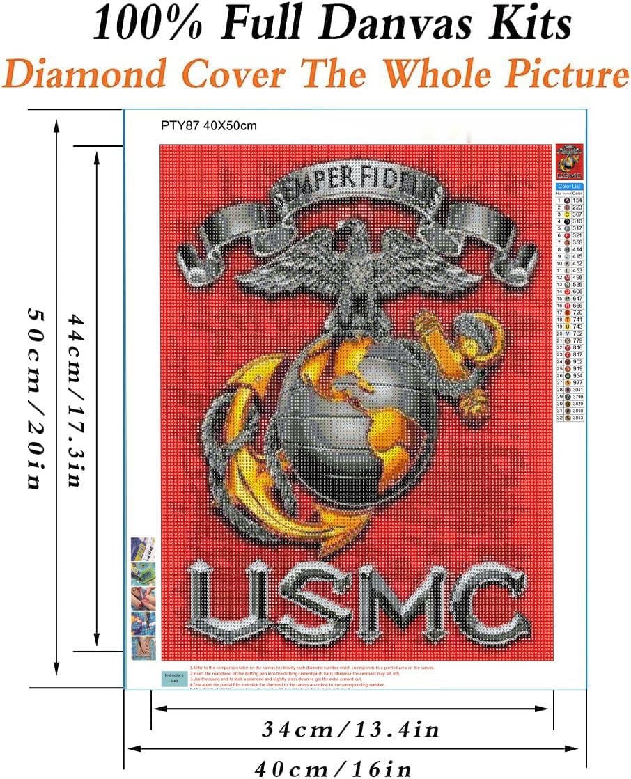 HONGJIE 5D DIY Diamond Art Painting Kit 16X20 inches Round Full Drill Crystal Rhinestone Embroidery Cross Stitch Arts Craft for Home Wall Decor Gift