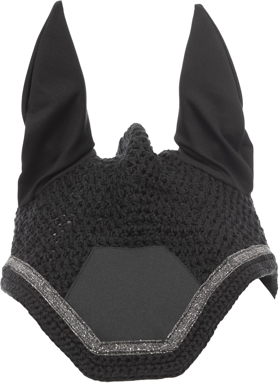 Equinavia Glam Ear Net - Black/Silver - Horse