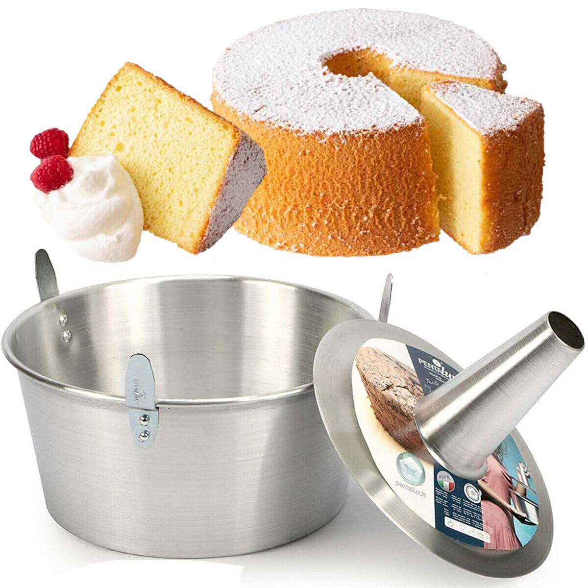 Sicignano Casalinghi Stampo Forma per Torta �26 cm, Ruoto Americano in Alluminio con Alette, Stampo per Chiffon Cake e Ciambellone GR.345
