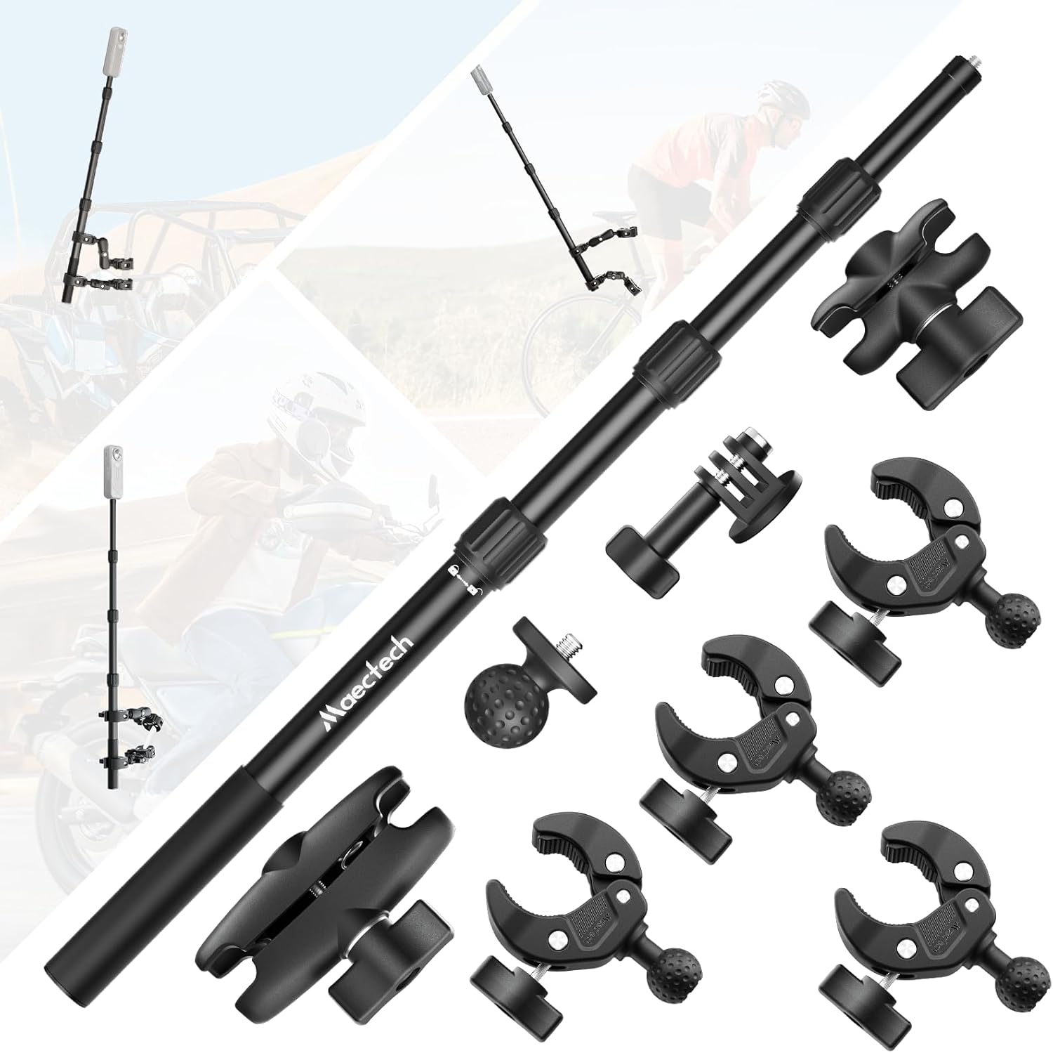 Motorcycle Camera Mount for Insta360 X5/X4/X3 for GoPro Handlebar Mount for DJI Osmo Action Bike Mount for Insta360 X5 Accessories