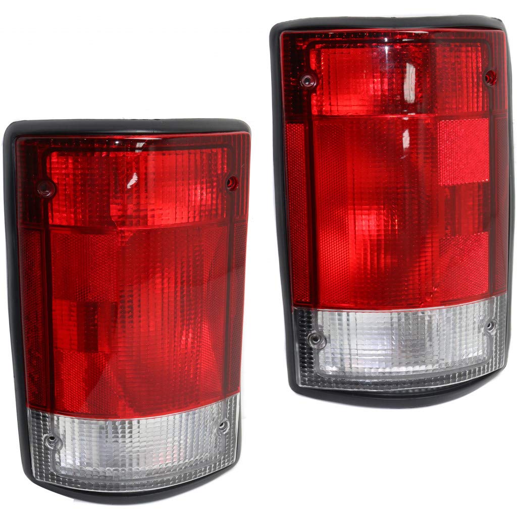 For Ford Econoline/Excursion Rear Tail Lights Assembly 1995-2005 Pair Driver and Passenger Side FO2800114 FO2801114