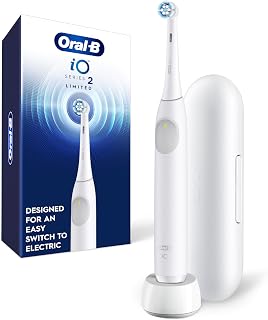 Oral-B iO Series 2 Limited Simple Clean Electric Toothbrush - 3 Modes, Pressure Sensor, Travel Case, White