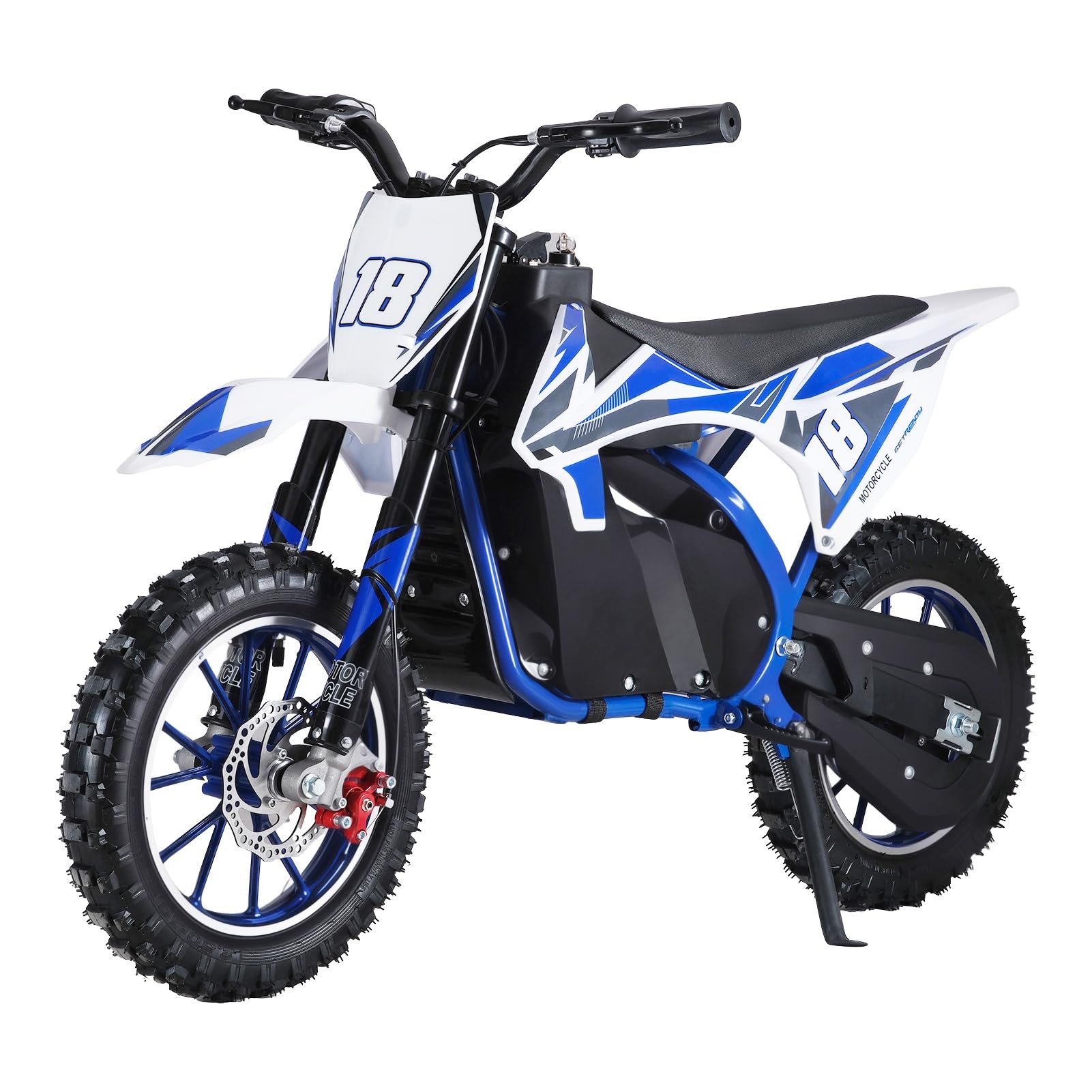 Kids Electric Dirt Bike,Children Motocross Bike Off Road Mini Motorcycle 36V 500W Motor Mechanical Disc Brakes 25KM/H High Speed Chain 10 Inches Wheels Dirt Bikes for Kids 8-14 Blue