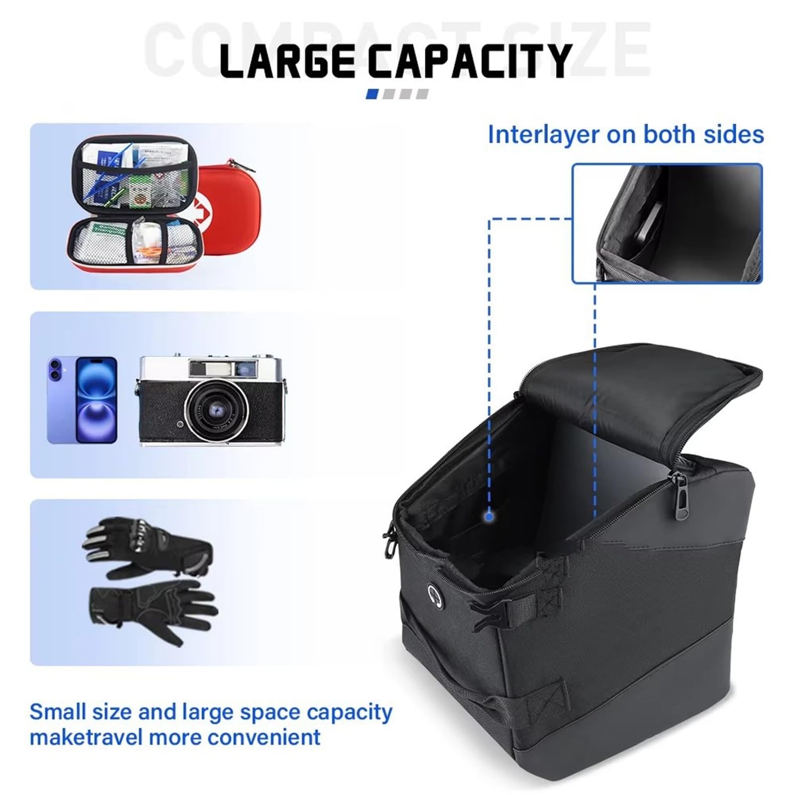 Bolsa Alforja Motor Bolsa Túnel Para ADV350 Para FORZA350 Para NSS350 ADV 350 Para FORZA NSS Almacenamiento Scooter Depósito Cubierta Impermeable | A