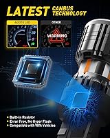 Vista 2 de AUXITO CANBUS 7440 Bombillas LED amarillo ámbar para luces intermitentes con resistencia incorporada anti hiperflash 7440NA T20 7441 W21W WY21W