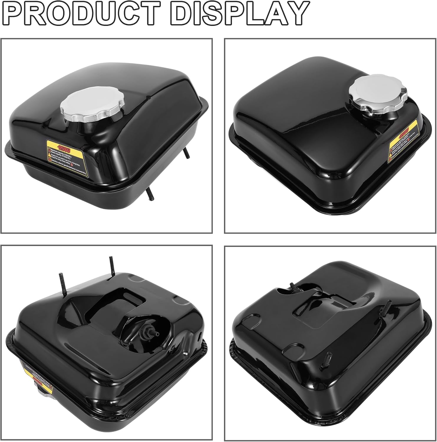 RUTU Gas Fuel Tank Compatible with Predator 212 196cc Coleman CT200U BT200X KT196 Baja Warrior Heat 5.5hp 6.5hp Mb165 Mb200 Mini Bike Go Kart Pit Bike Parts (Upgrade Side Style)