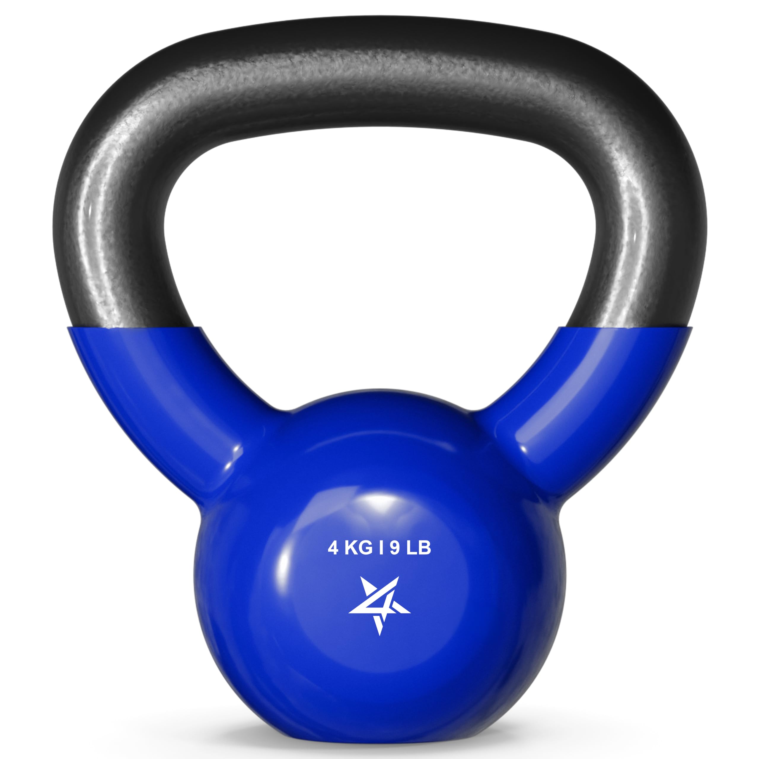 Yes4All 4-20kg Kettlebells Vinyl Coated Cast Iron for Dumbbell Weights Exercises, Gym, Fitness, Full Body Workout Equipment Push up, Grip and Strength Training, Blue