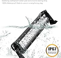 Vista 5 de LED Light Bar, YITAMOTOR 2PCS 72W 14Inch LED Work Light Spot Flood Combo LED Light Pods Offroad 12V Driving Light Fog Lamp Boat Light Waterproof