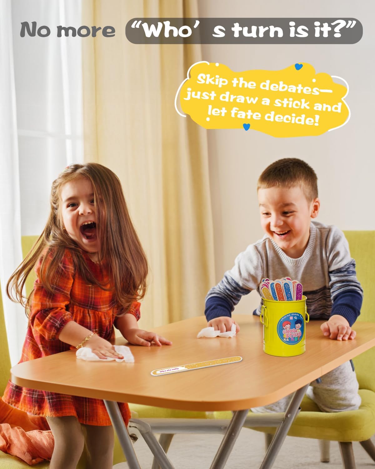 Chore Sticks for Kids, Beyond Boring Chore Charts - A Fun, Rewarding Way to Tackle Housework Together
