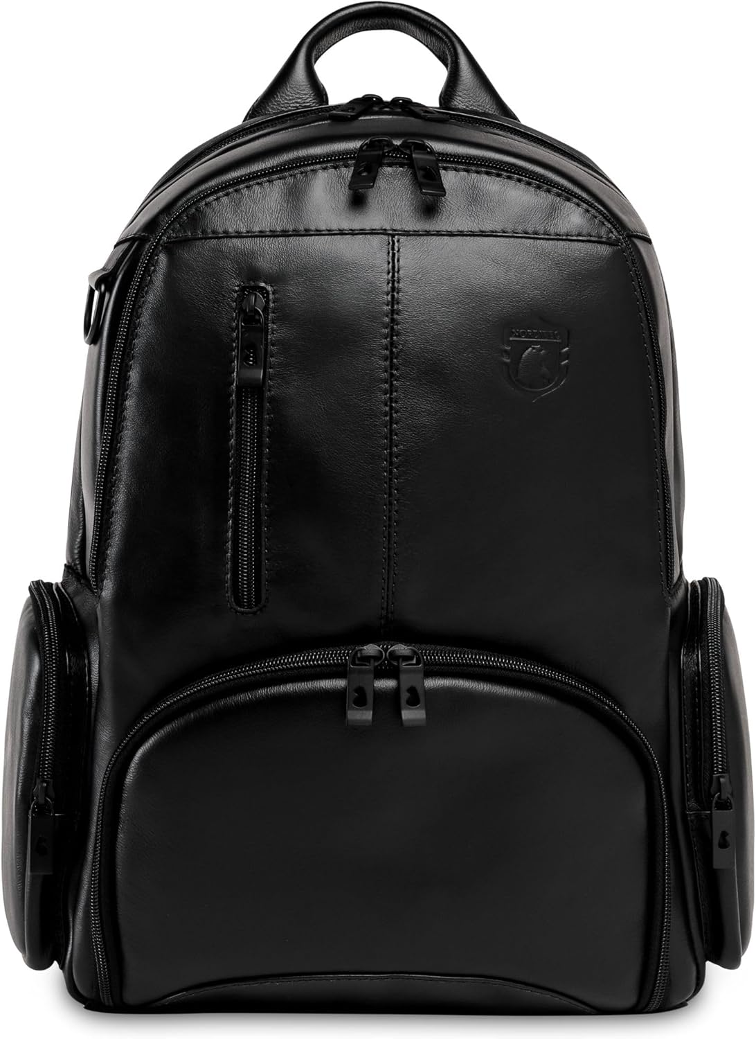 Nordweg Leather Laptop Backpack NW072B – Lightweight Daypack for Work, Travel & College – Fits Laptops up to 15.6” (Brown)