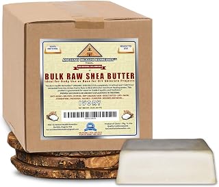 ANCIENT HEALTH REMEDIES Organic Unrefined Raw AFRICAN IVORY WHITE SHEA BUTTER BLOCKS/JAR Bulk Size Grade A for Anti Aging Dry Skin Base for DIY Body Butter, Beauty