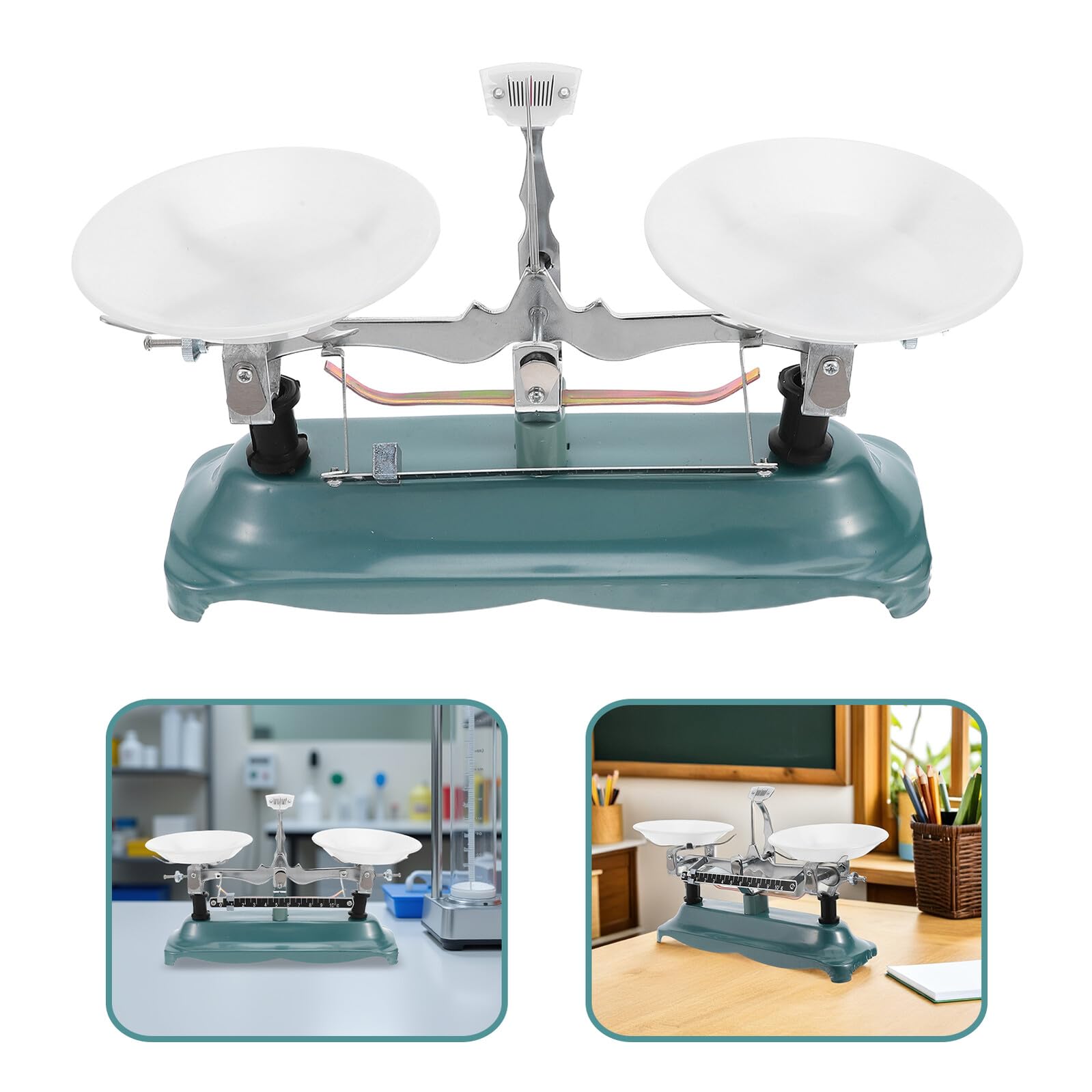 500g Báscula de Equilibrio de Laboratorio de Balanza Mecánica de Platillos con Pesas y Pinzas Material de Laboratorio para Aulas y Balanza Científica para Estudiantes