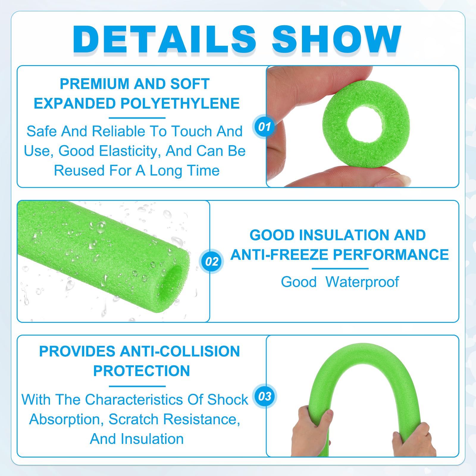 PATIKIL 2 Pcs Pipe Insulation Foam Tube - Image 3