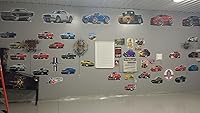 Vista 4 de 1967 Camaro SS Cartoon Car Wall Graphic 24" x 48" 4ft Long Sticker Sticker Man Cave Garage Decor Boys Room Decor