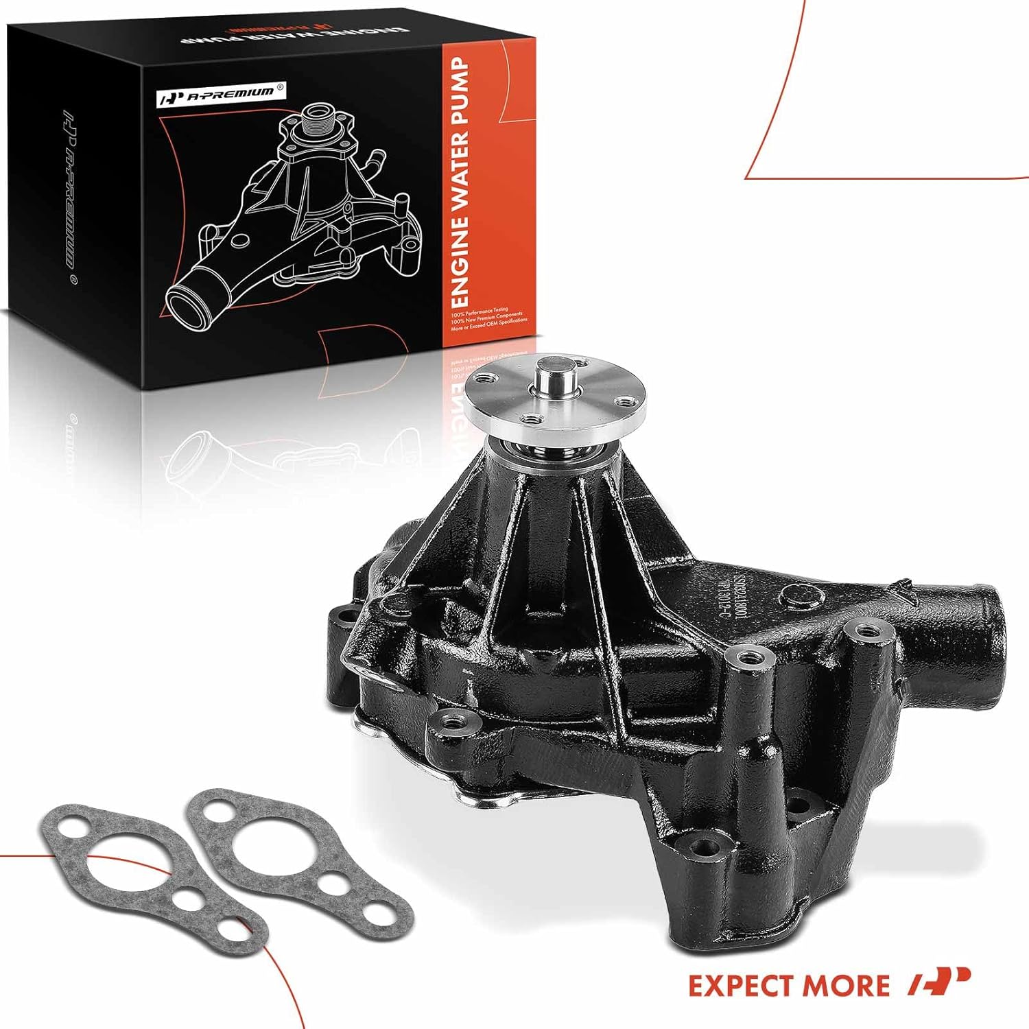 A-Premium Engine Water Pump with Gasket Compatible with Chevrolet Malibu, Impala, Camaro, Blazer, Caprice & Buick Regal, Century & GMC Jimmy & Isuzu NPR & Oldsmobile Cutlass & Pontiac Bonneville