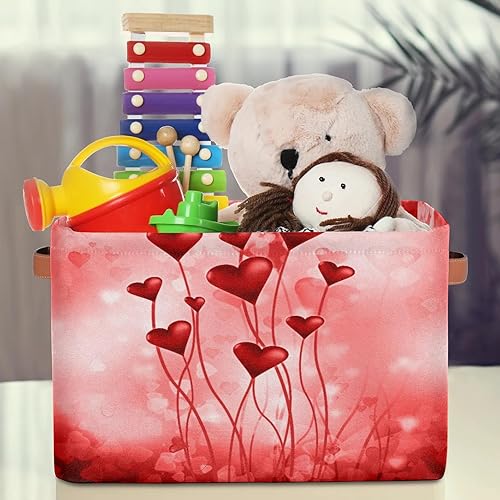 Vista 193 de Cestas de almacenamiento con asas, cubo de almacenamiento rectangular de tela rectangular plegable de juguetes para armario, estantes, lavandería, C