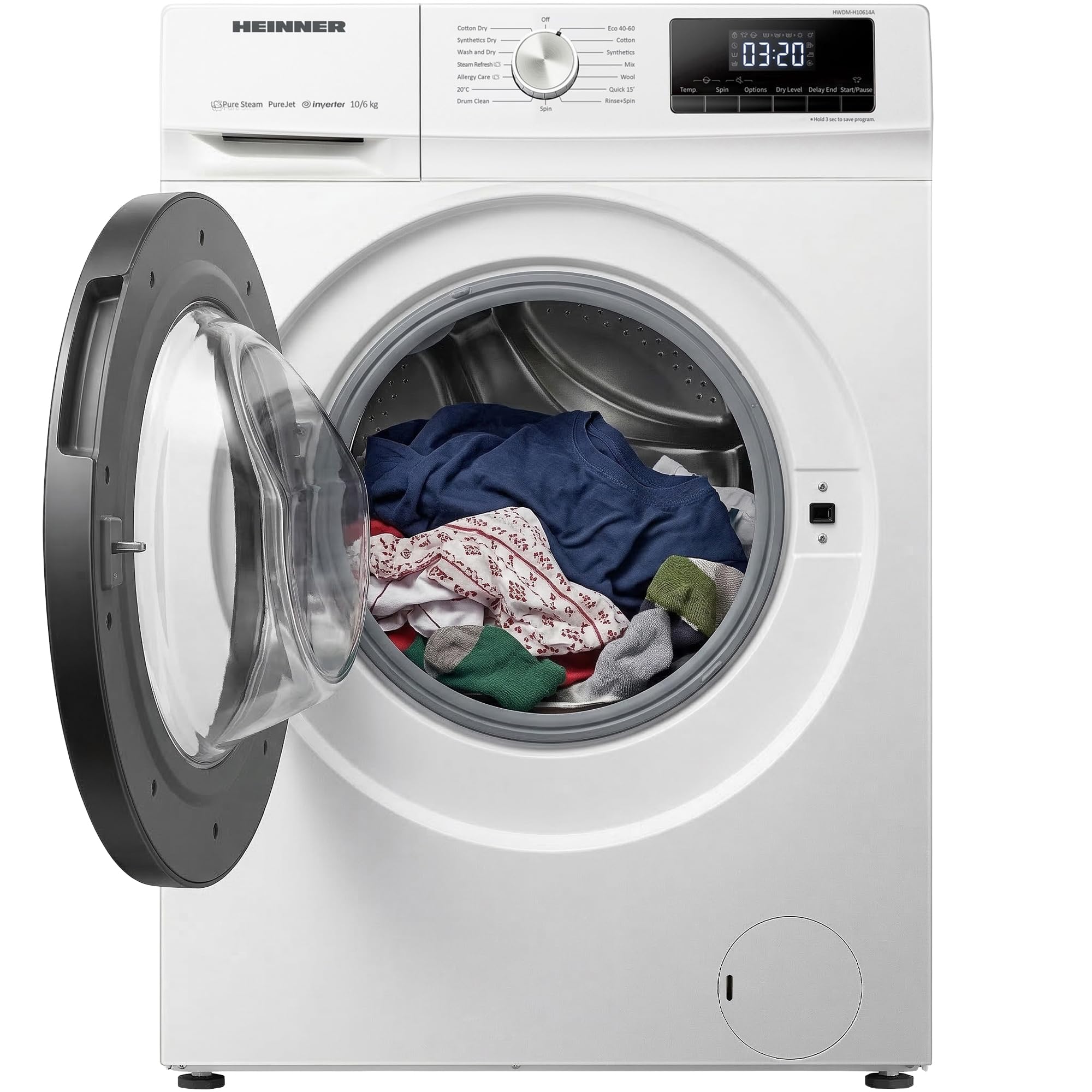 Waschtrockner 10/6 kg Frontlader 1400 U/min Inverter Motor Energieklasse A LED Touch Display