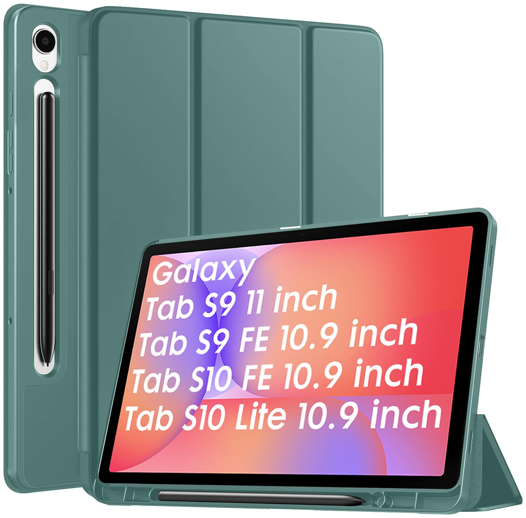 Robustrion Cover for Samsung Galaxy Tab S10 Lite 10.9" / Tab S9 FE/Tab S10 FE/Tab S9 11" with [S Pen Holder], Flip Case for Samsung Tab S10 Lite /S10/S9 FE Tablet Cover [Auto Sleep Wake] - Black — Amazon image 12