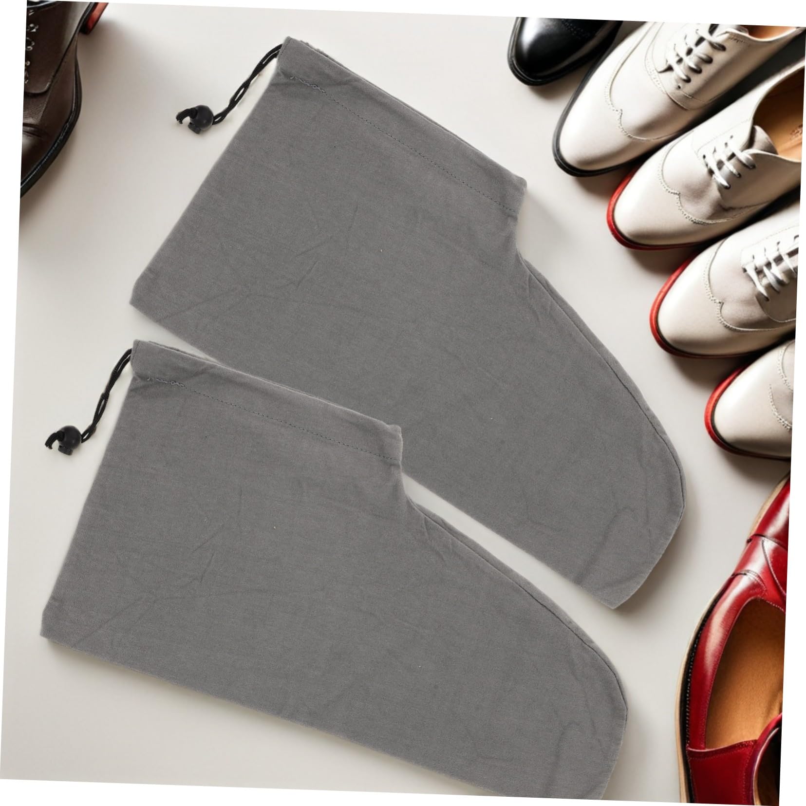 Gatuida 6pezzi Borsa da Viaggio per Scarpe in Tessuto di Cotone Chiusura Coulisse Sacchetto Antipolvere per Scarpe e Stivali Organizzazione Pratica per Viaggi e Casa