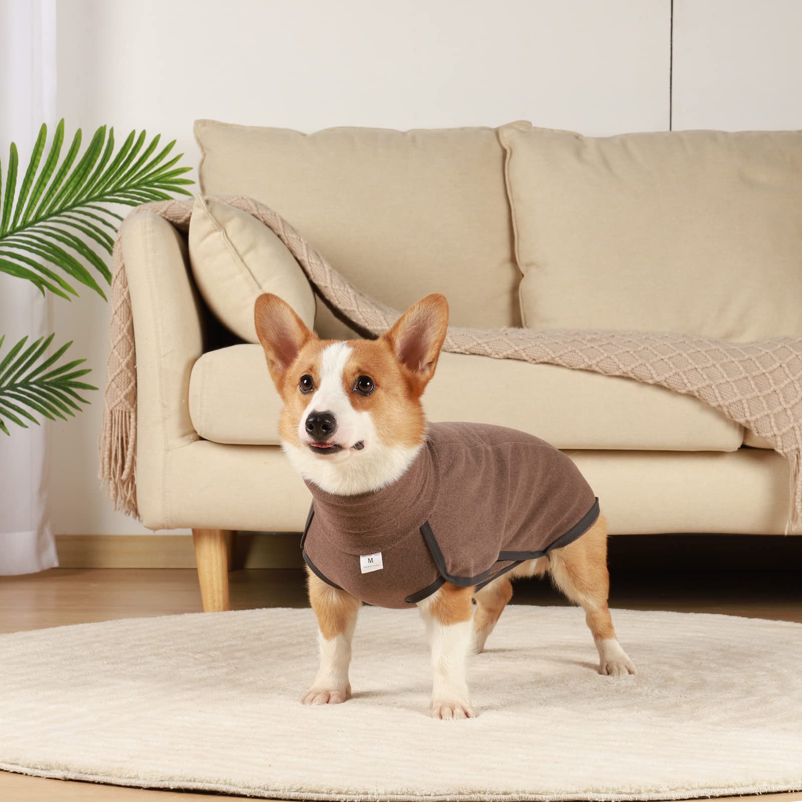 Hundepullover, Hundepullover, weicher und Warmer Mantel für Hunde, Wintermäntel für Hunde, Katzen, Pullover für kleine mittelgroße und große Hunde – Braun M