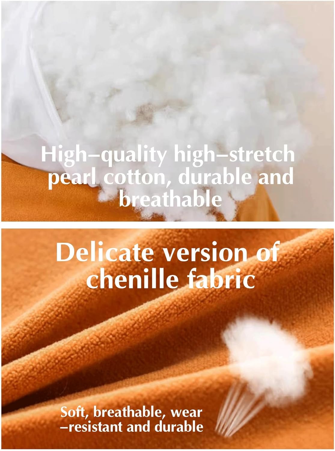 Sofa Wedge Back Cushion Support Lumbar Pillows Decorative Throw Pillows with Neck Support(Size:45x45x20cm,Color:Brown)