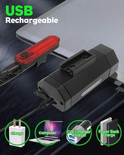 Miniatura 7 de Victoper Bike Lights, High Lumen LED Dirt Bike Lights for Night Riding, Rechargeable Bike Light Front and Back, Mountain Bicycle Lights Set Front