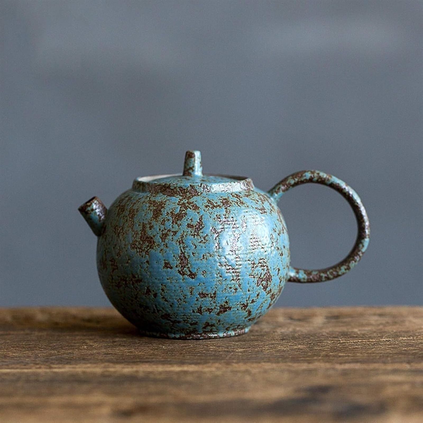 Teiera da Fornello Teiera in Ceramica, Set da tè in Porcellana Kung Fu e Arredamento for la casa, Picnic all'aperto, Business Hotel Bollitore per tè(Blue)