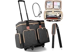 Rolling Teacher Tote Bag with Detachable Trolley