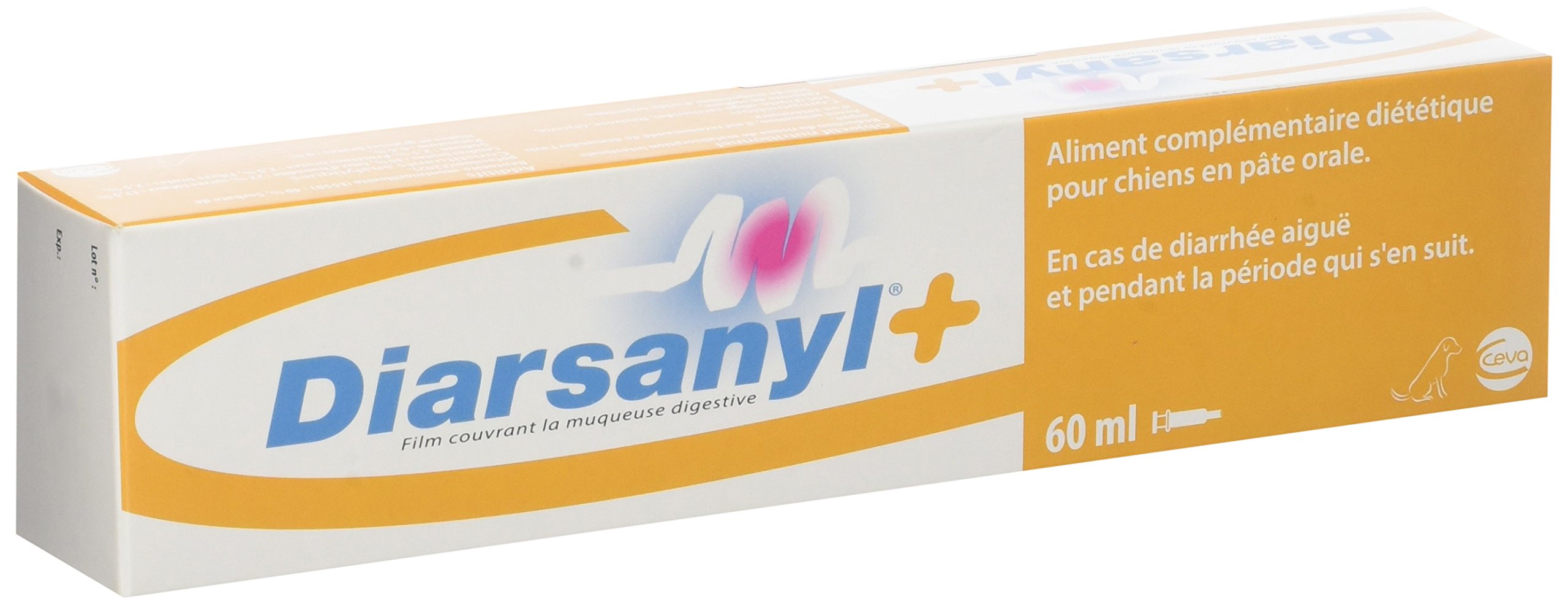 Diarsanyl 60 ml Pâte anti-diarrhées pour chien de 30 à 60 kg
