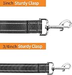 Double-Sided Reflective Dog Leash, 6 FT Padded Handle Nylon Heavy Duty Leashes Rope for Medium & Large Dogs Walking and Training