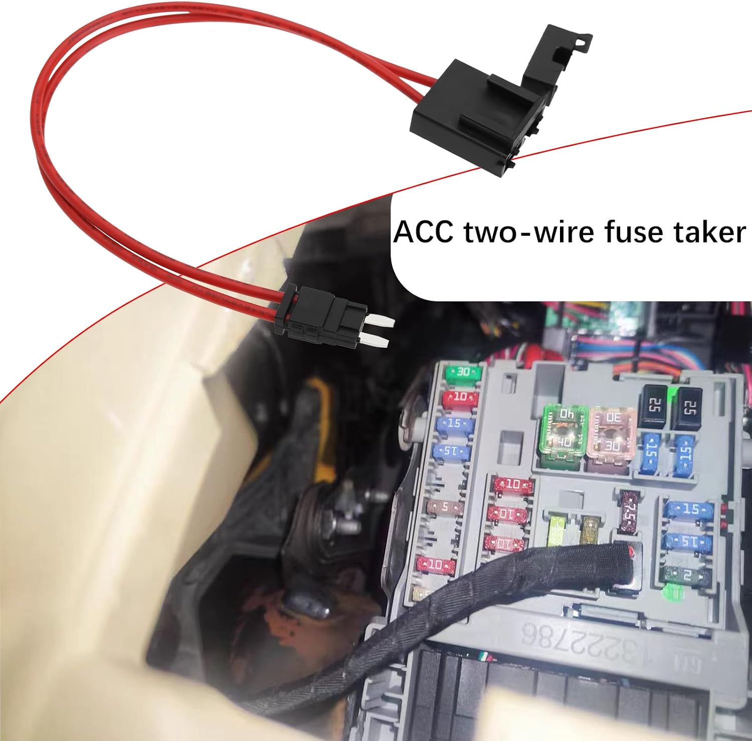 2pcs Car Fuse Holder Connector 32V 20Amp 16AWG Heavy Duty Wire Extension Small Fuse Holder Connector for Vehicle with 4Pcs 20A Fuses for ATM/APM (23cm, Mini)