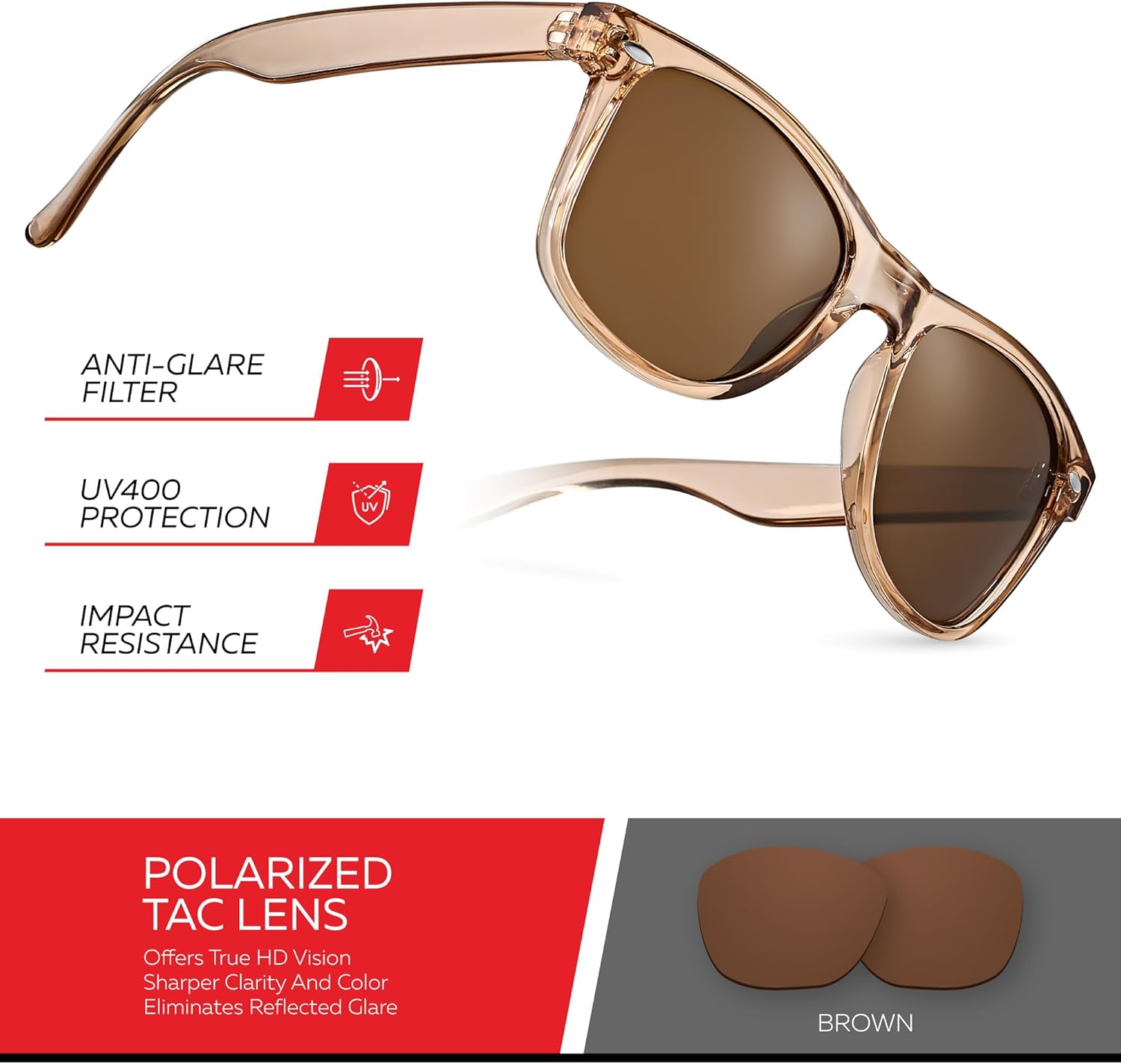 Retro Rewind Polarized Sunglasses for Men and Women - UV Protection Classic Sun Glasses - Image 3