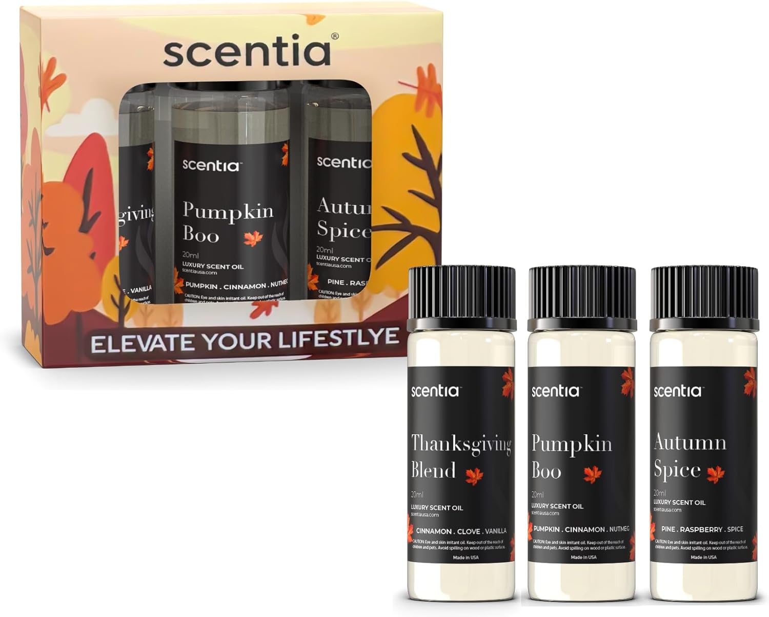 Scentia Bakery Essential Oils Set for Diffuser & Candle Making – Pumpkin, Autumn Spice & Warm Dessert Fragrance Oils – 3 Cozy Aromatherapy Scents, 20ml DIY Craft Gift Set, Made in USA - Image 2