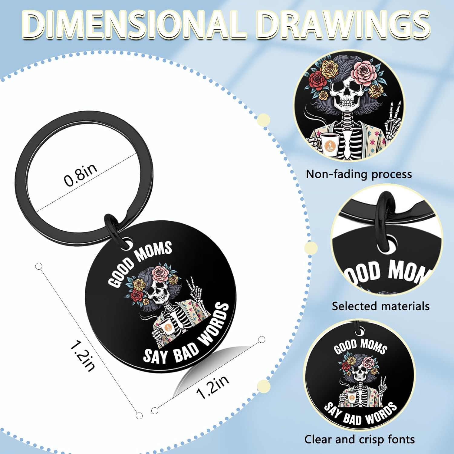 Best Mom Ever Gifts Cool Mamar Keychain Funny Keychain for Moms Mother Mama from Daughter Son Unique Mothers Day Gift for Mom Perfect Birthday Christmas Mothers Day Gift Ideas - Image 2