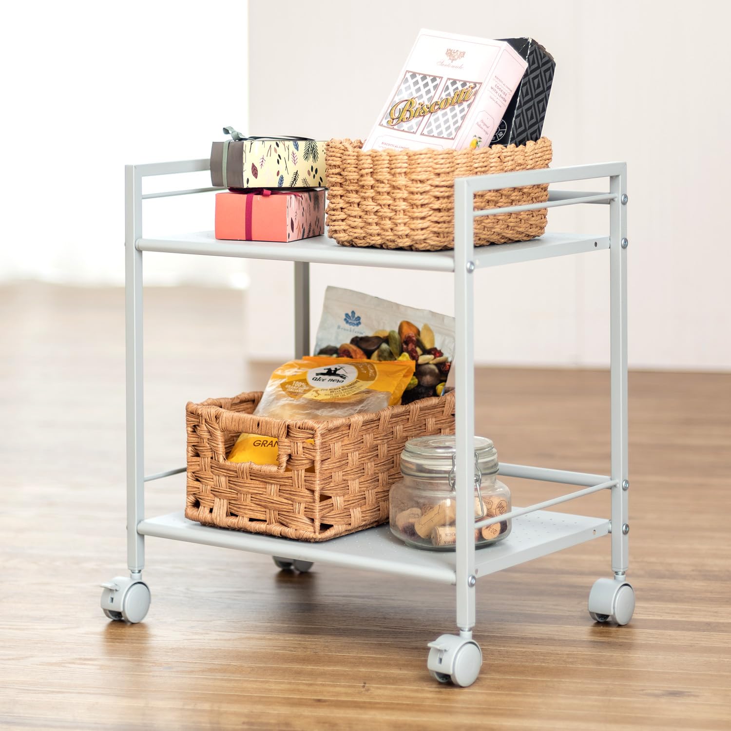 Amazon.co.jp: ドウシシャ キッチンラック キッチンワゴン 2段