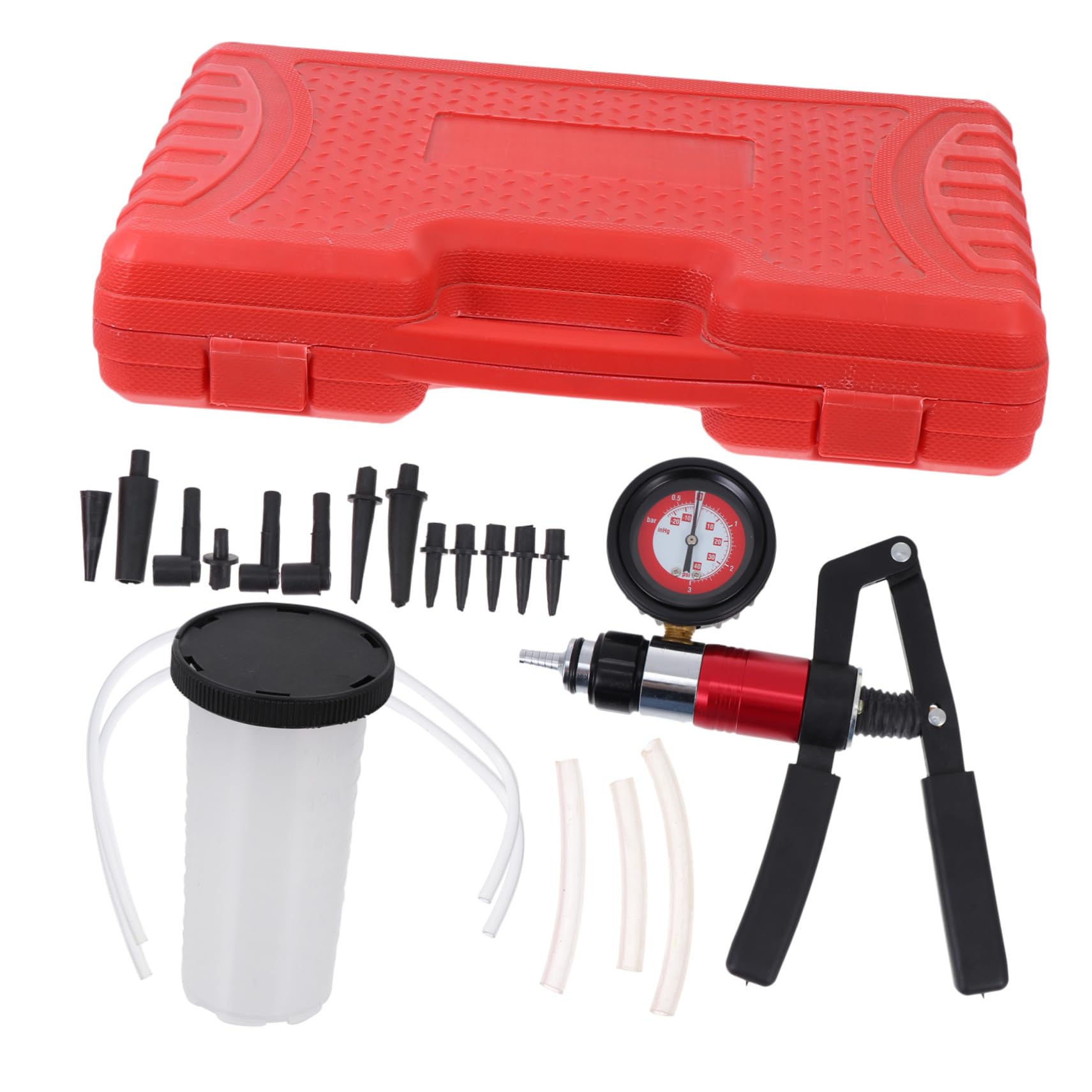 Ciieeo Bomba de Líquido de Frenos para Coche Kit de Purga de Frenos Bomba de Vacío y Presión Manual Herramienta de Purgado de Líquido de Embrague para Uso Taller