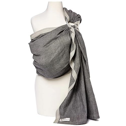 Miniatura 11 de Hip Baby Wrap - Portabebés para bebés y niños pequeños - Portabebés de algodón suave y duradero para bebés de 8 a 35 libras - Cómodo, versátil para