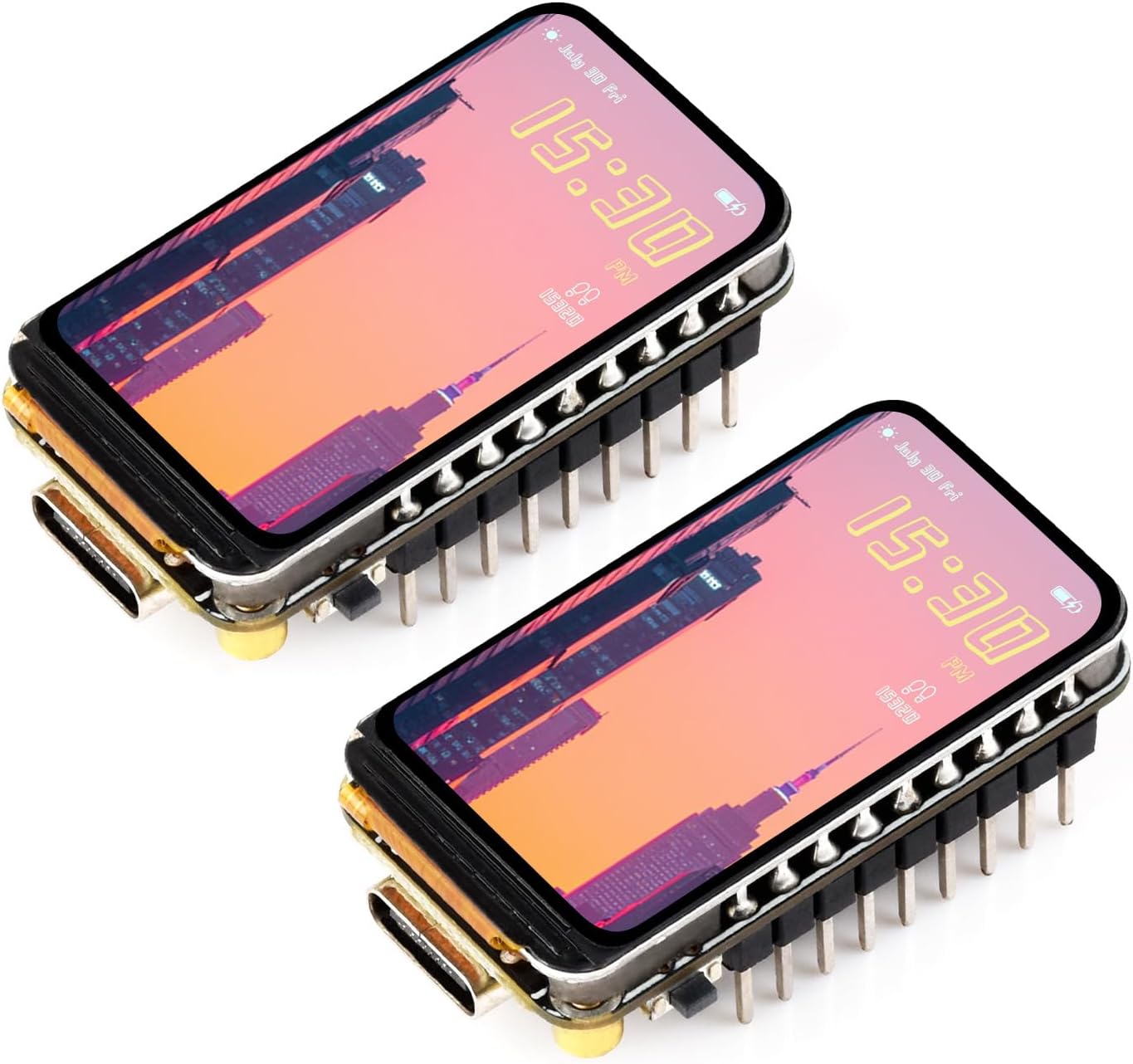 Waveshare 2PCS ESP32-S3 1.47inch LCD Display Development Board, 172×320 Resolution, 262K Display Color, 2.4GHz Wi-Fi/BLE 5, 240MHz LX7, ESP32 with Display, with Pre-soldered Header