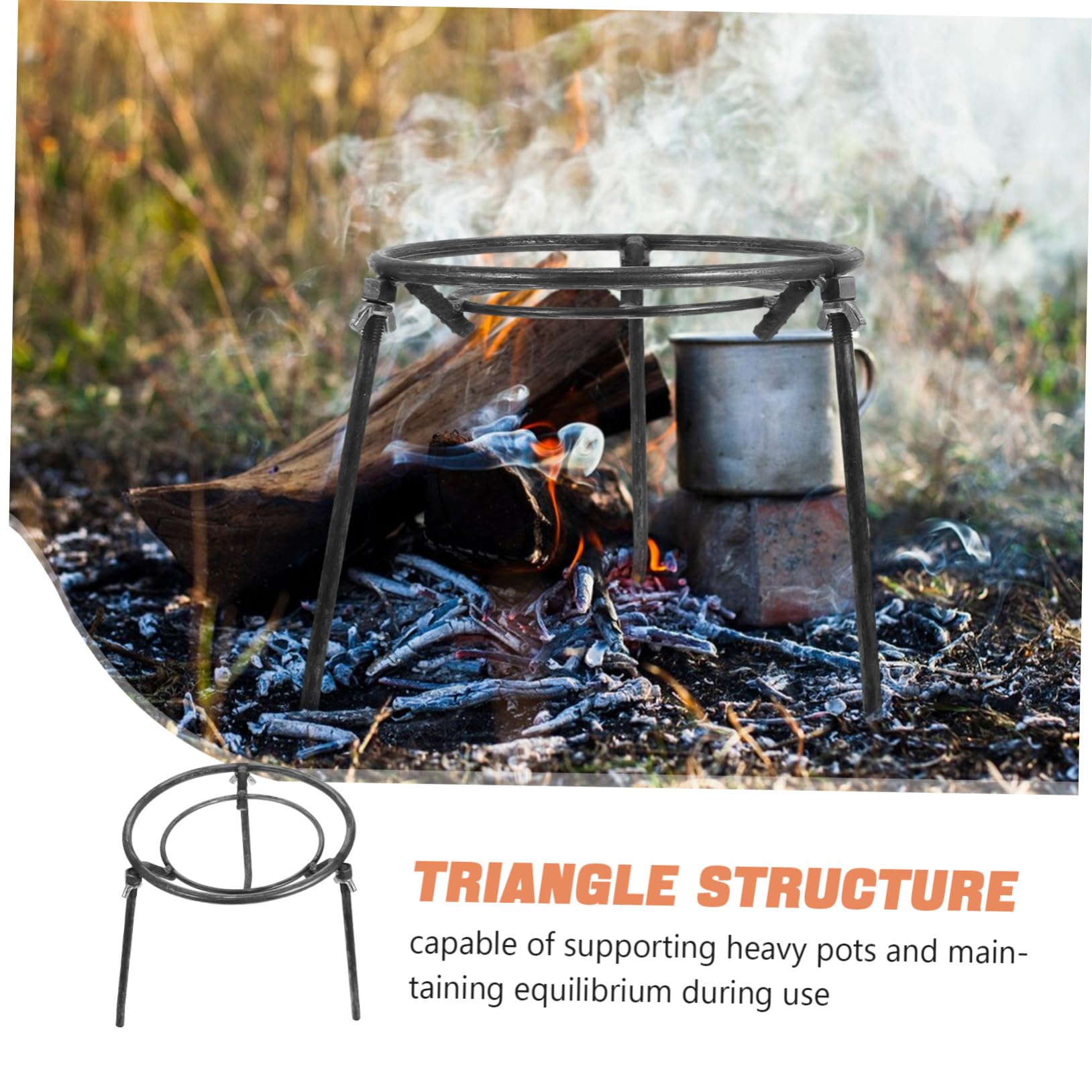 TOYANDONA Barbecue Pour Support De Cuisson Extérieur Trépied Pour Réchaud Adapté Pour Camping Et Pique- Équipement De Cuisson Polyvalent