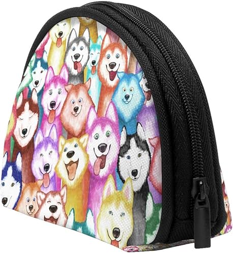 Miniatura 5 de Monederos coloridos y lindos para cachorros, monederos de tela Oxford con cremallera, monedero para mujer, tarjetero, carteras, Colorida bolsa de